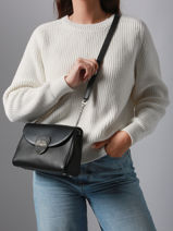 Cross Body Tas Foulonn Pia Leder Lancaster Zwart pia 60-vue-porte